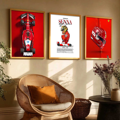 Big Formula 1 Cars Wall Art Paintings for Living Room Bedroom