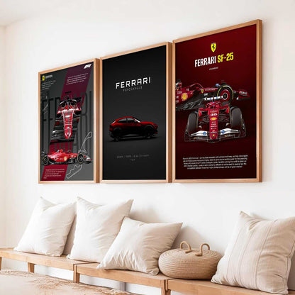 Big Ferrari Cars Wall Art Paintings for Living Room Bedroom