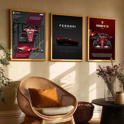Big Ferrari Cars Wall Art Paintings for Living Room Bedroom