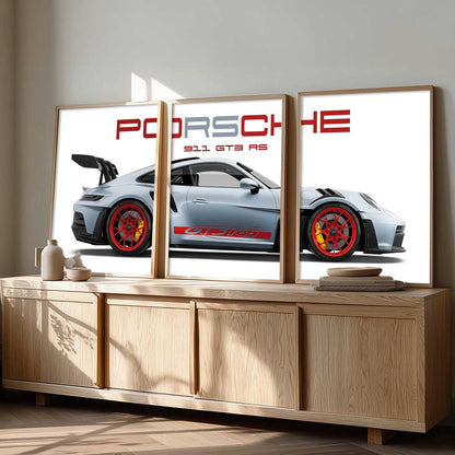 Big Porsche Cars Wall Art Paintings for Living Room Bedroom