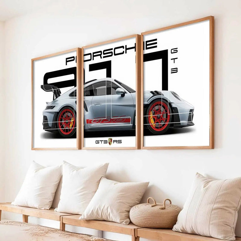 Big Porsche Cars Wall Art Paintings for Living Room Bedroom by Kotart store