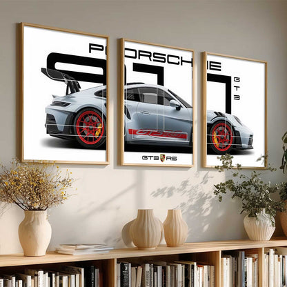 Big Porsche Cars Wall Art Paintings for Living Room Bedroom
