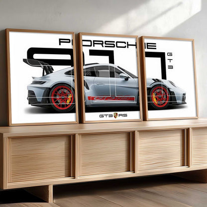 Big Porsche Cars Wall Art Paintings for Living Room Bedroom