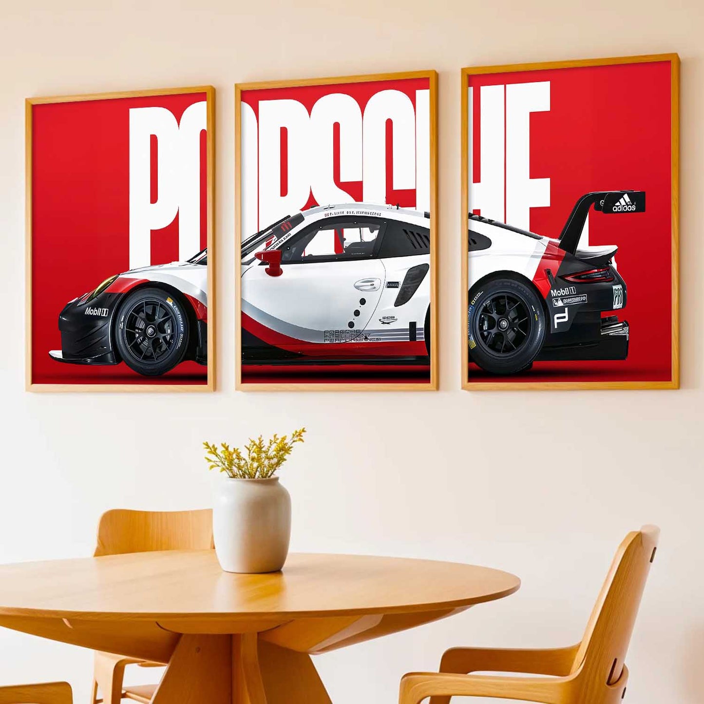 Big Porsche Car Wall Art Paintings for Living Room Bedroom