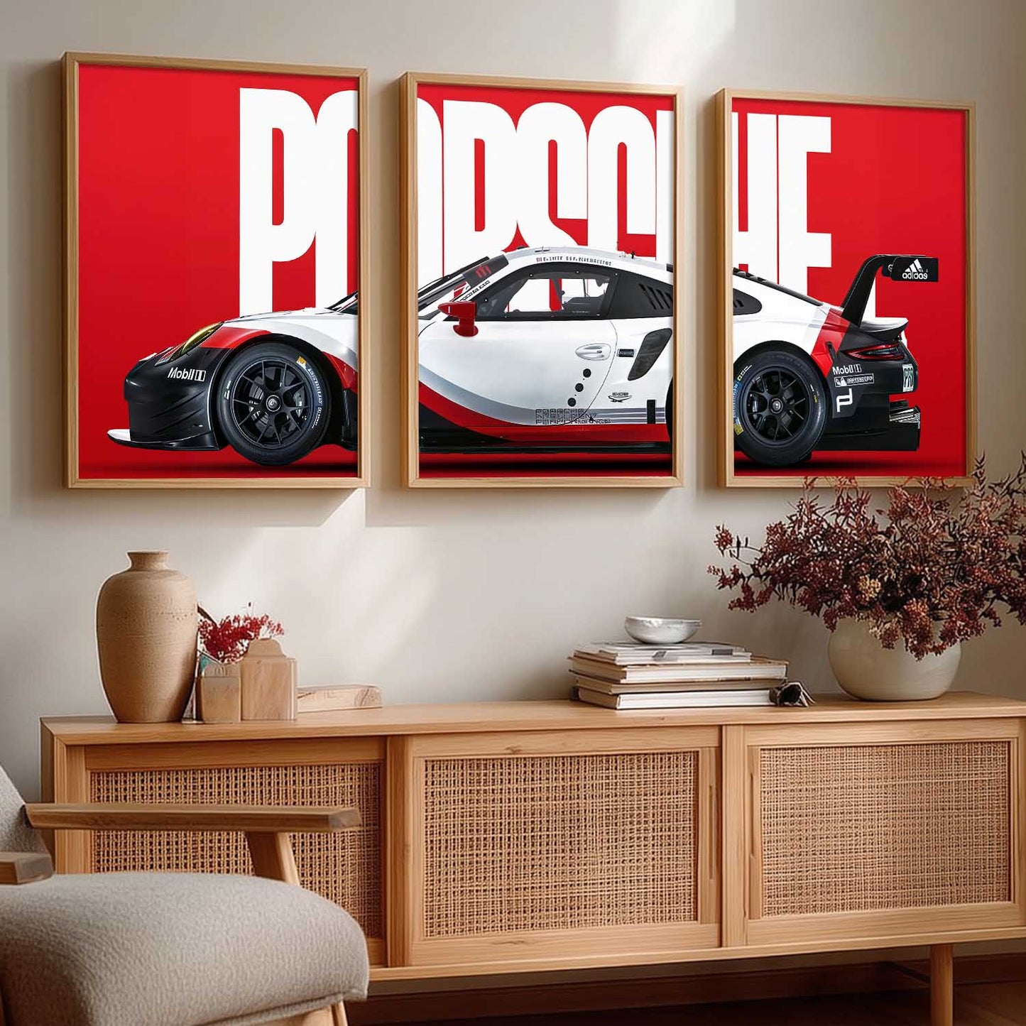 Big Porsche Car Wall Art Paintings for Living Room Bedroom