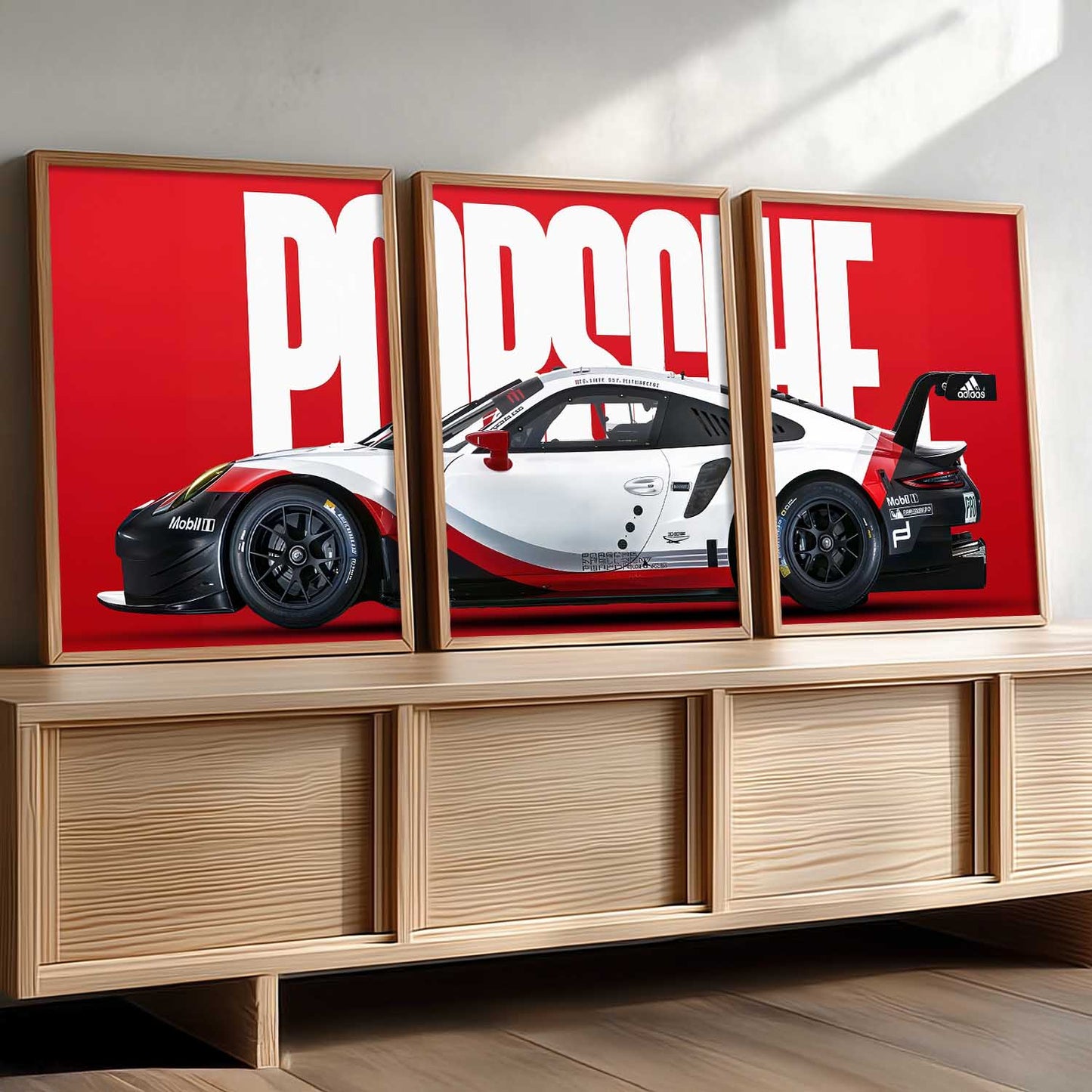 Big Porsche Car Wall Art Paintings for Living Room Bedroom