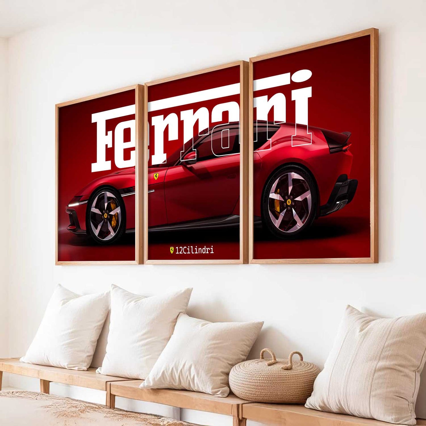 Big Ferrari Car Wall Art Paintings for Living Room Bedroom