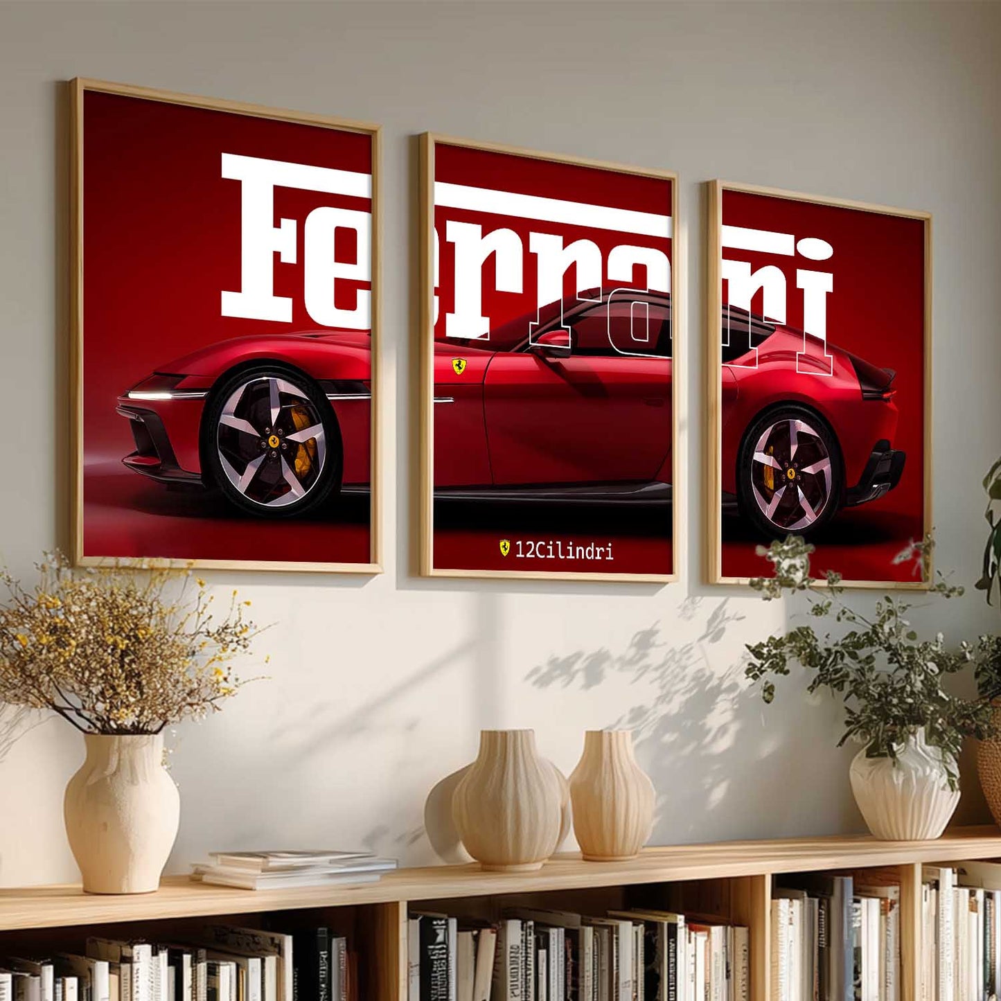 Big Ferrari Car Wall Art Paintings for Living Room Bedroom