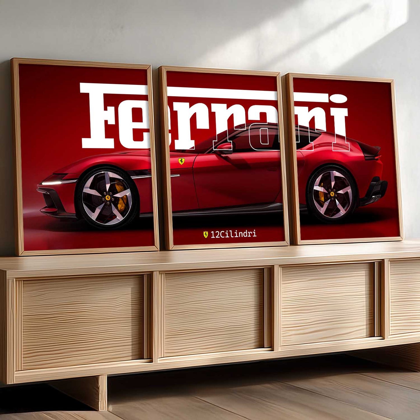 Big Ferrari Car Wall Art Paintings for Living Room Bedroom