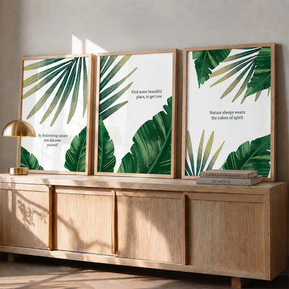 Botanical Leaf Wall Arts with Frame