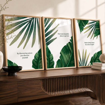 Botanical Leaf Wall Arts with Frame