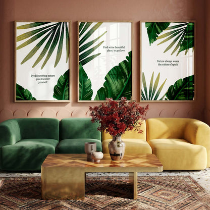 Botanical Leaf Wall Arts with Frame