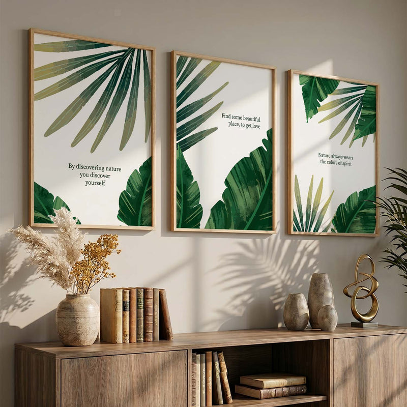 Botanical Leaf Wall Arts with Frame