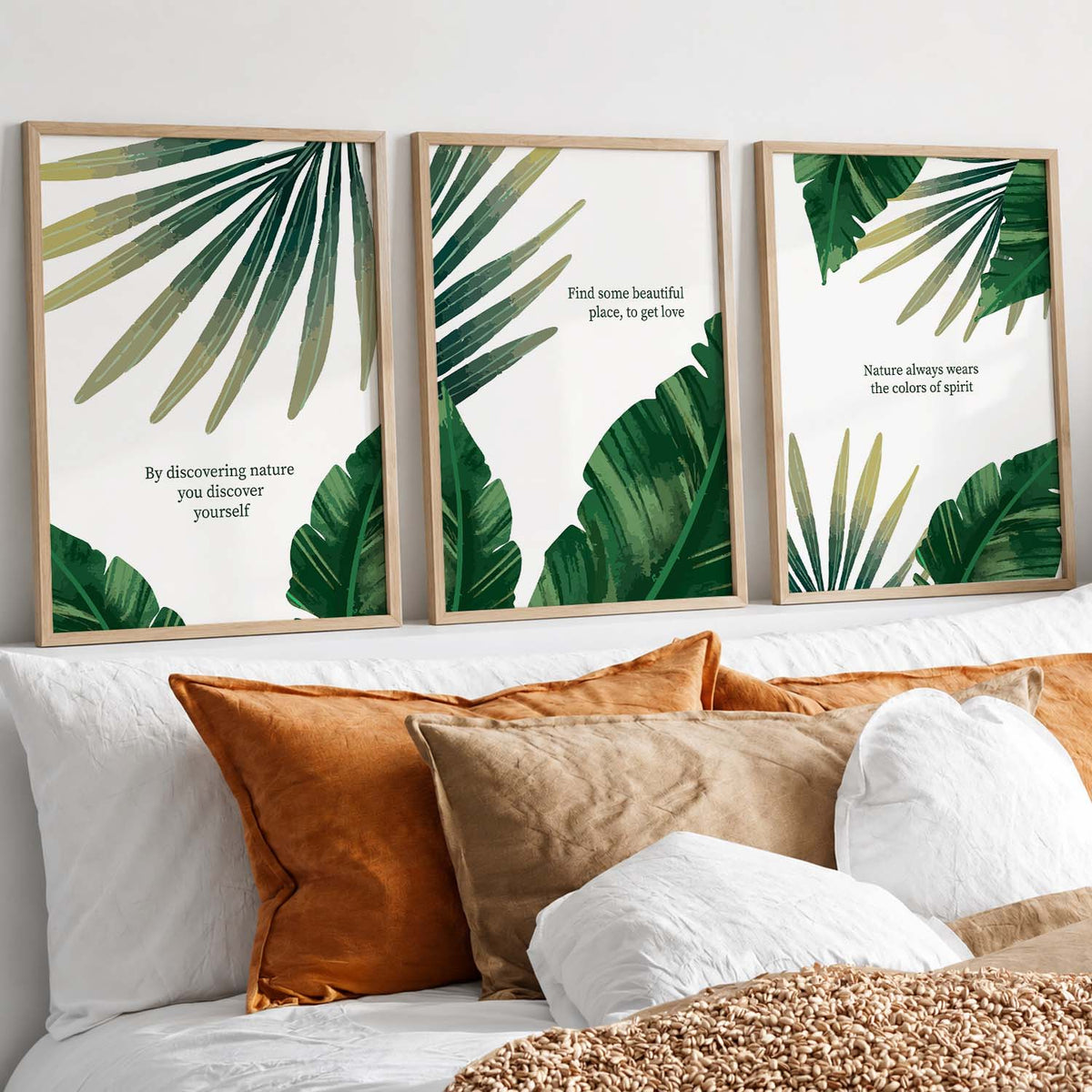 Botanical Leaf Wall Arts with Frame