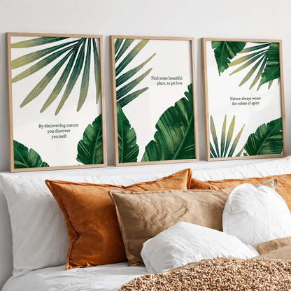 Botanical Leaf Wall Arts with Frame