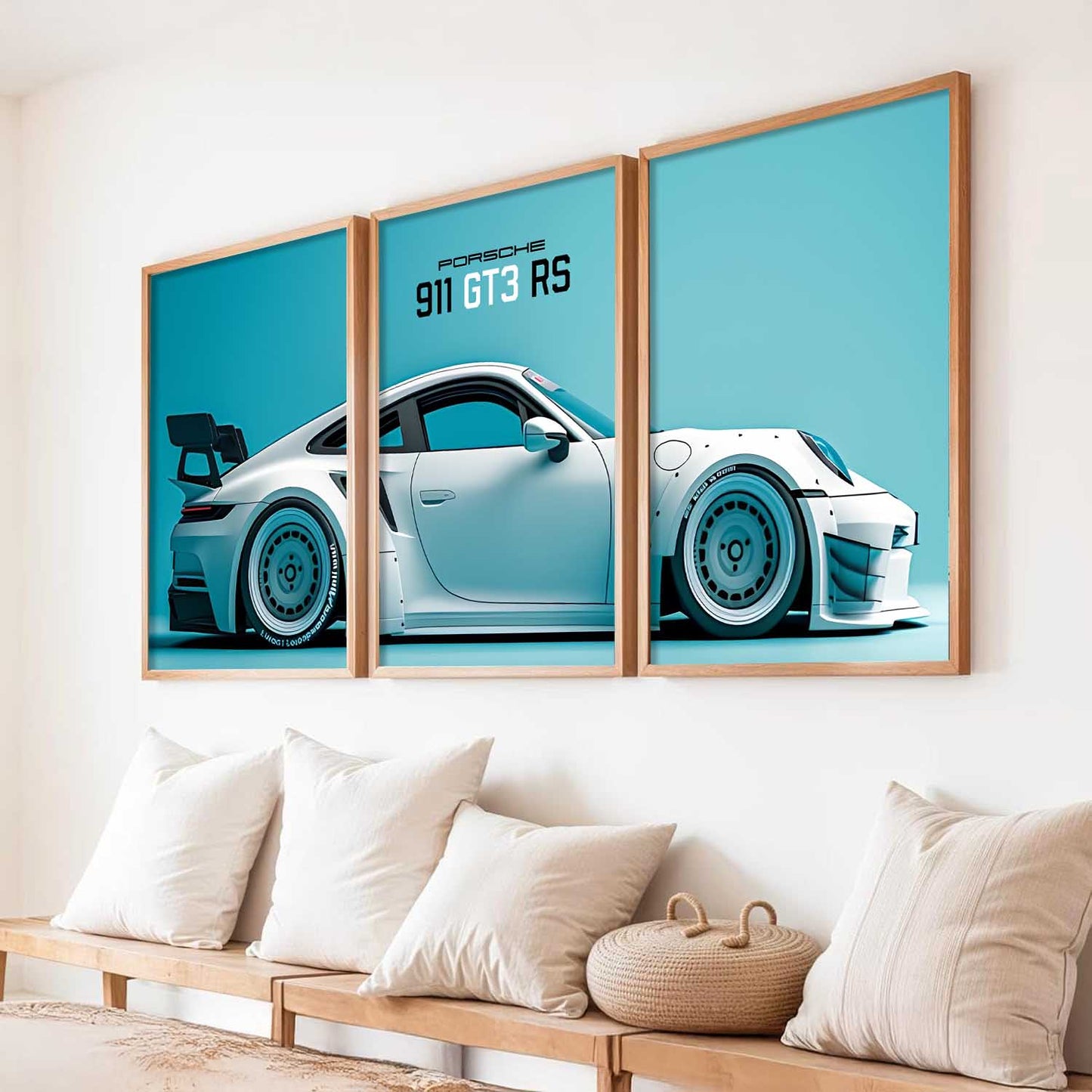 Big Porsche Car Wall Art Paintings for Living Room Bedroom