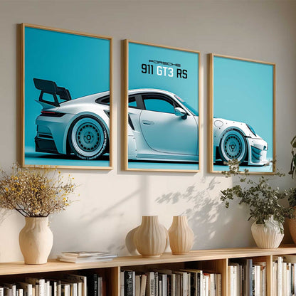 Big Porsche Car Wall Art Paintings for Living Room Bedroom