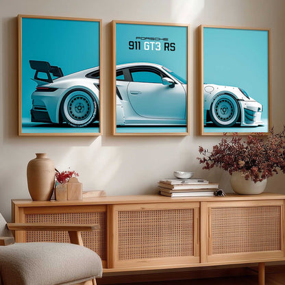 Big Porsche Car Wall Art Paintings for Living Room Bedroom