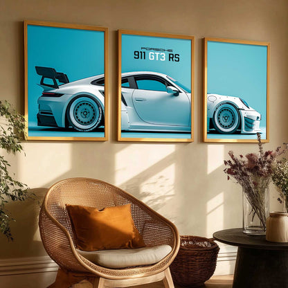 Big Porsche Car Wall Art Paintings for Living Room Bedroom