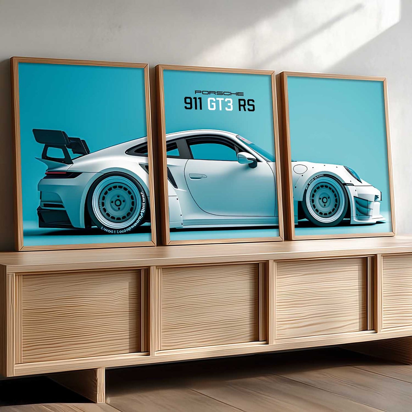 Big Porsche Car Wall Art Paintings for Living Room Bedroom