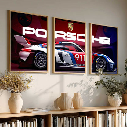 Big Porsche Car Wall Art Paintings for Living Room Bedroom