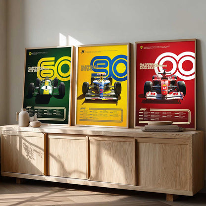 Big Formula 1 Cars Wall Art Paintings for Living Room Bedroom