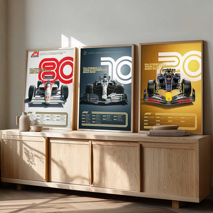 Big Formula 1 Cars Wall Art Paintings for Living Room Bedroom