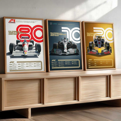 Big Formula 1 Cars Wall Art Paintings for Living Room Bedroom