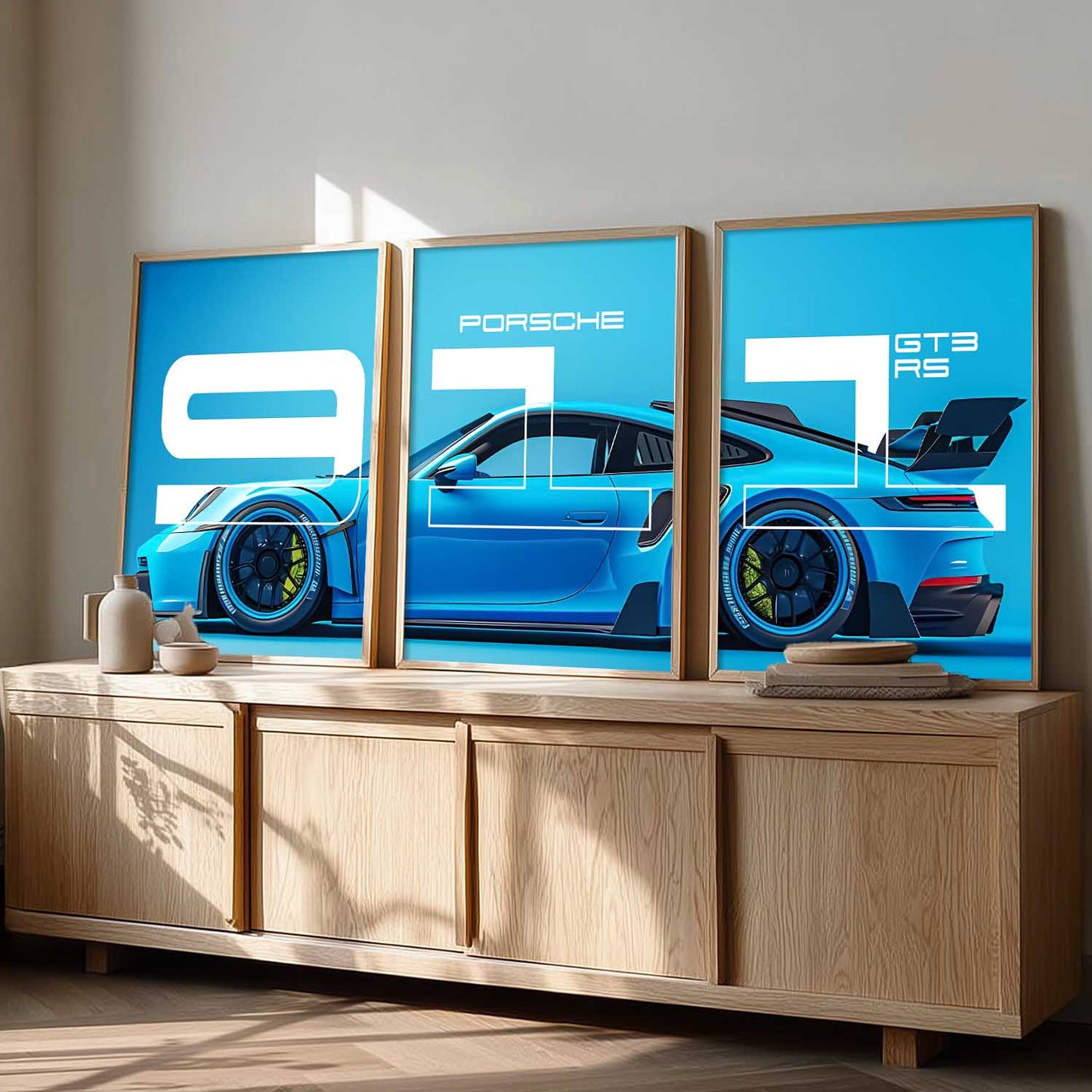 Big Porsche Car  Wall Art Paintings for Living Room Bedroom