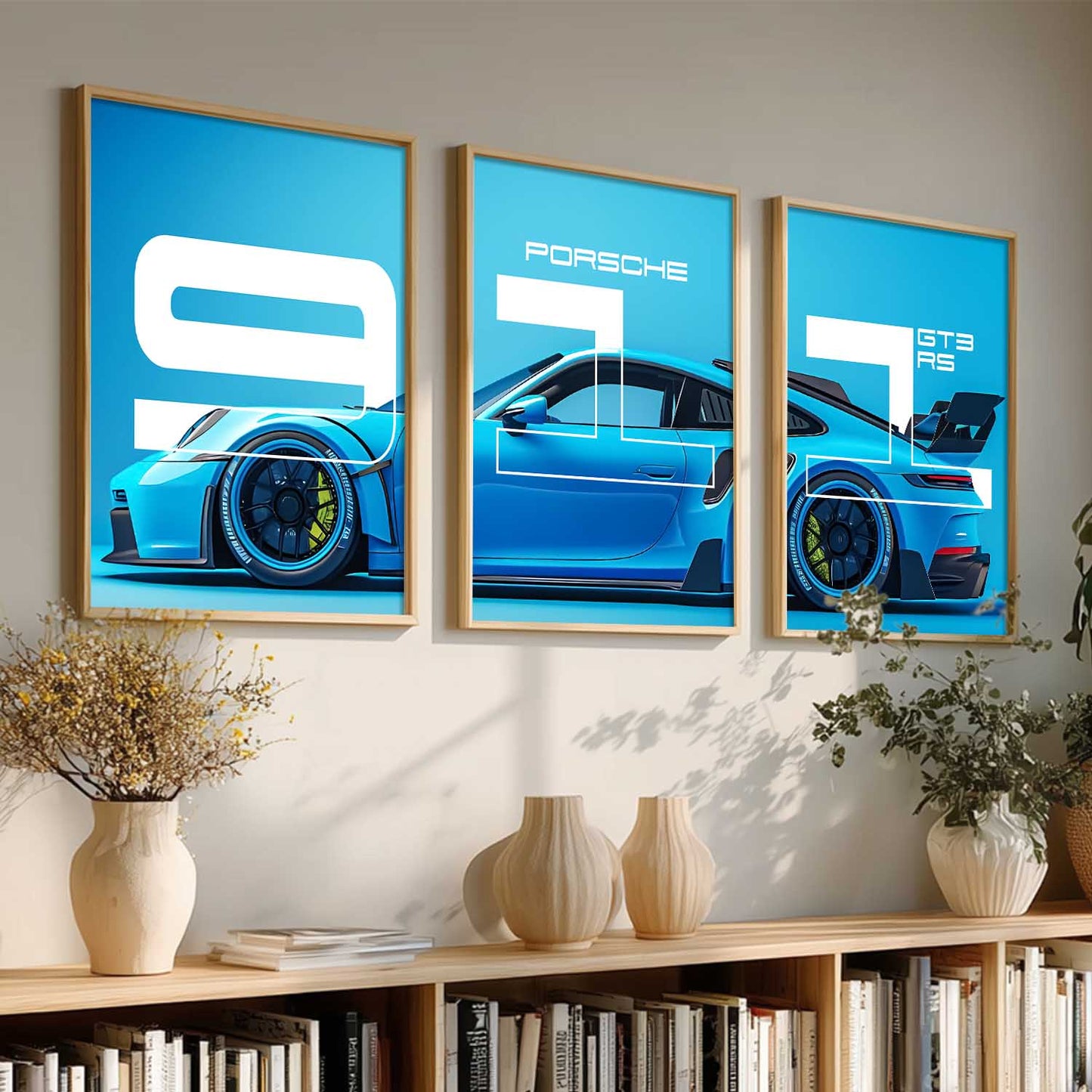 Big Porsche Car  Wall Art Paintings for Living Room Bedroom
