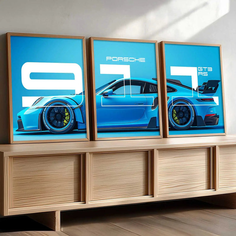 Big Porsche Car  Wall Art Paintings for Living Room Bedroom
