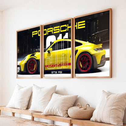 Big Porsche Cars Wall Art Paintings for Living Room Bedroom