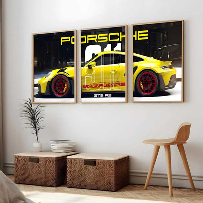 Big Porsche Cars Wall Art Paintings for Living Room Bedroom