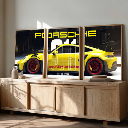 Big Porsche Cars Wall Art Paintings for Living Room Bedroom