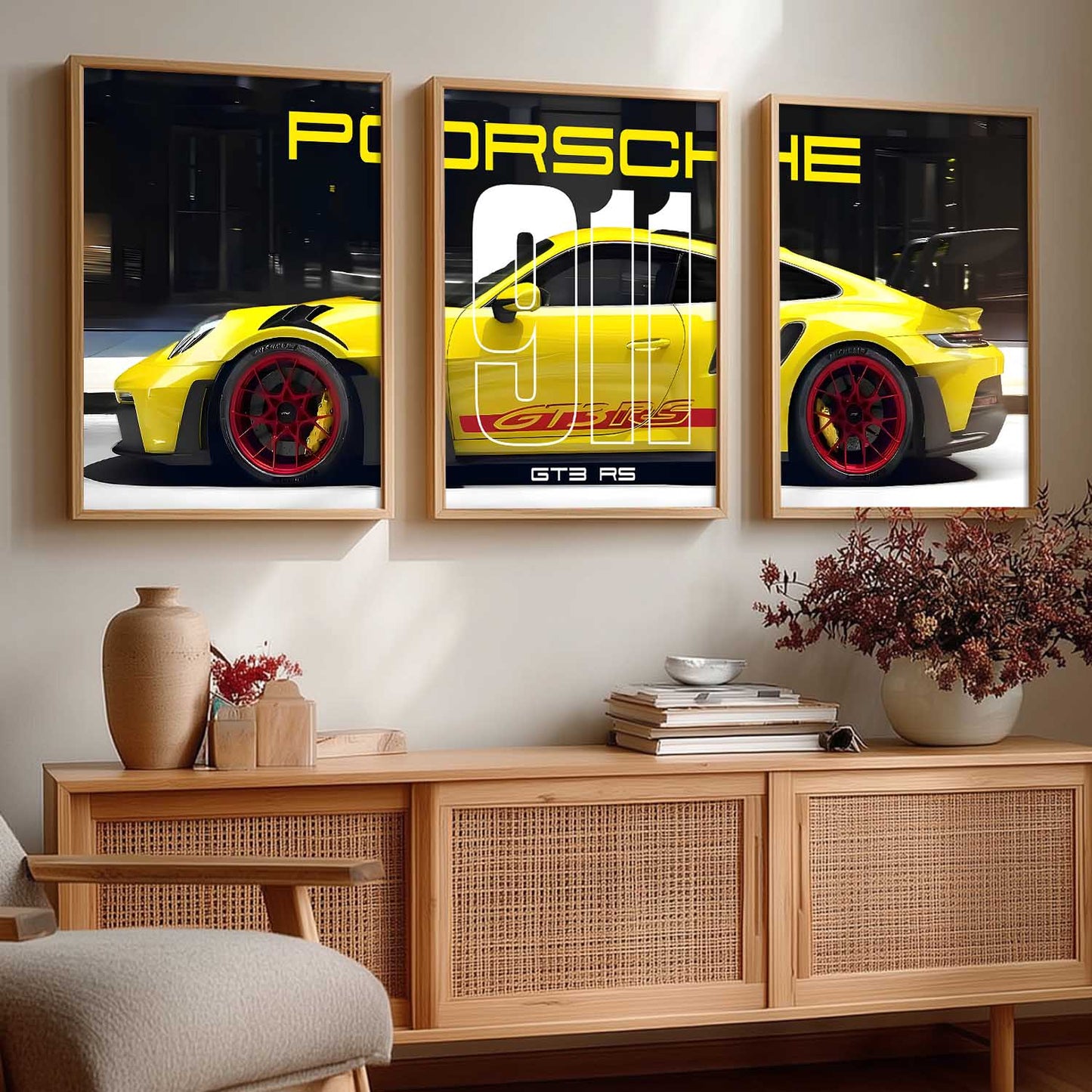 Big Porsche Cars Wall Art Paintings for Living Room Bedroom