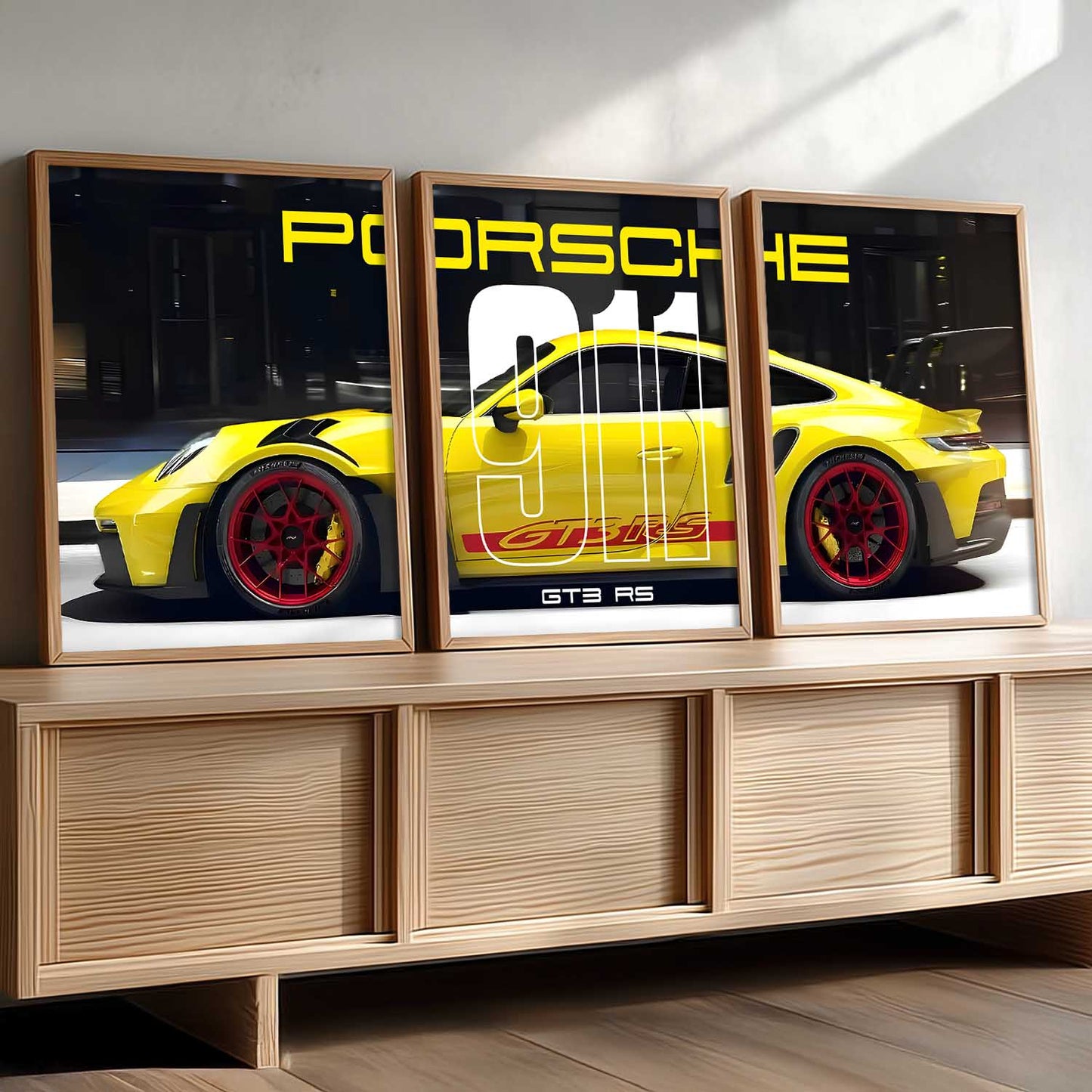 Big Porsche Cars Wall Art Paintings for Living Room Bedroom