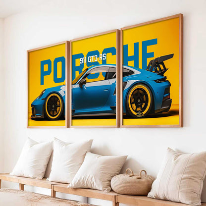 Big Porsche Cars Wall Art Paintings for Living Room Bedroom