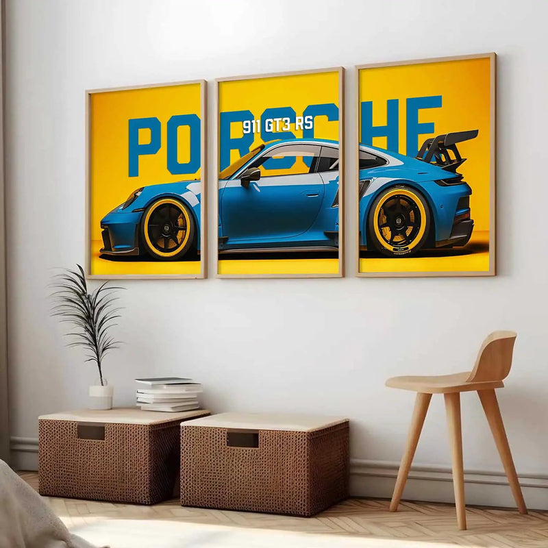 Big Porsche Cars Wall Art Paintings for Living Room Bedroom by Kotart store