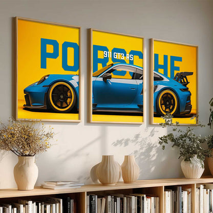 Big Porsche Cars Wall Art Paintings for Living Room Bedroom