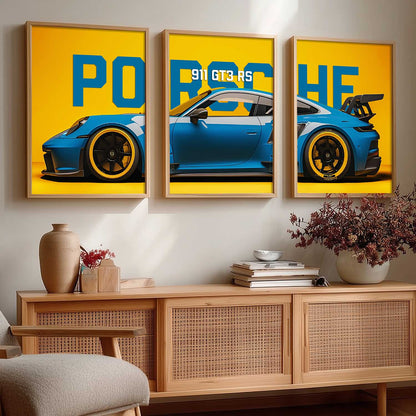 Big Porsche Cars Wall Art Paintings for Living Room Bedroom
