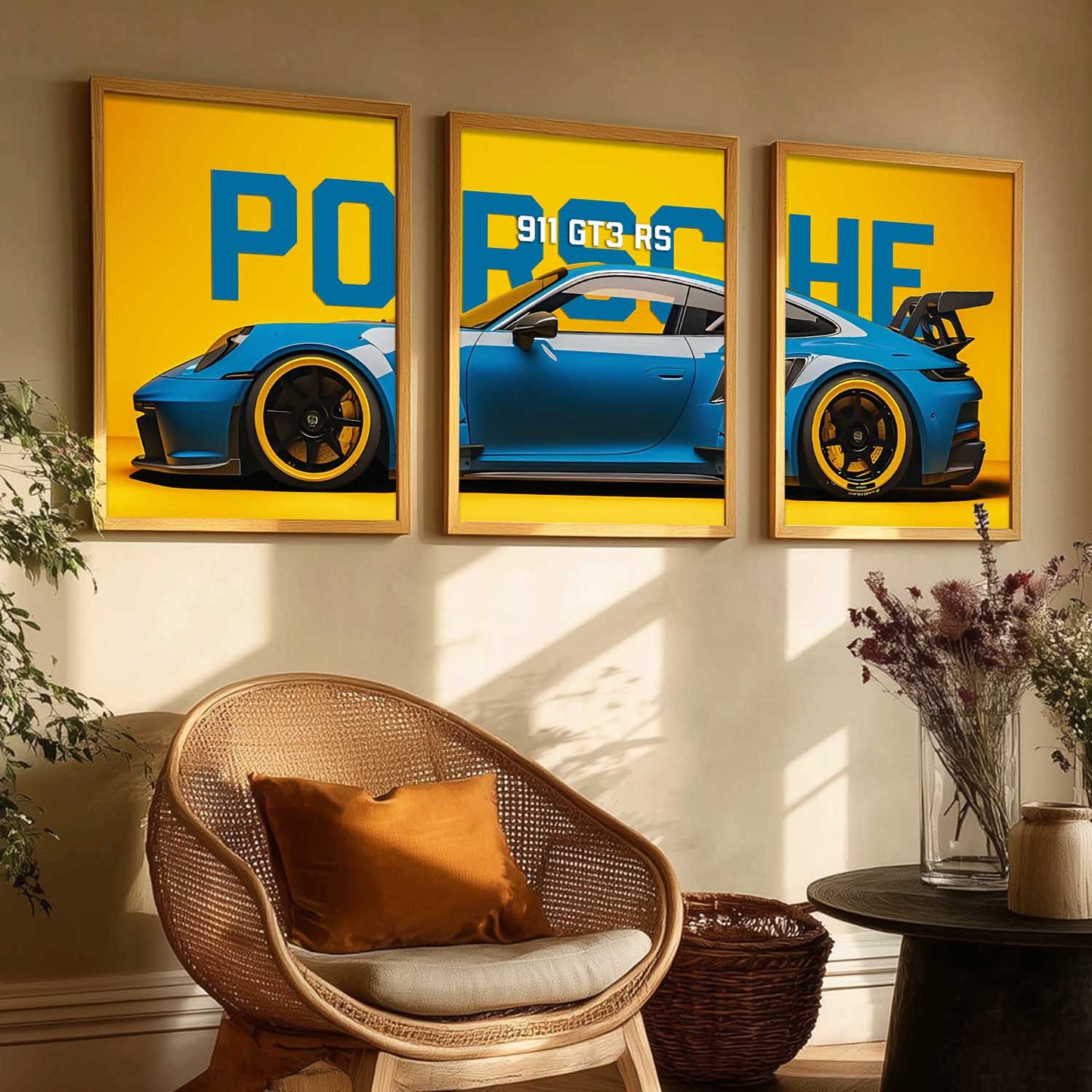 Big Porsche Cars Wall Art Paintings for Living Room Bedroom