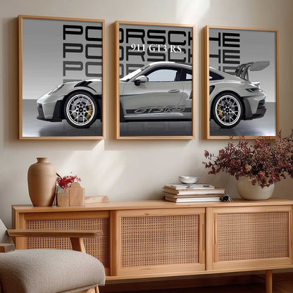 Big Porsche Cars Wall Art Paintings for Living Room Bedroom
