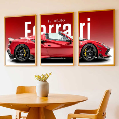 Big Farrari Car Wall Art Paintings for Living Room Bedroom