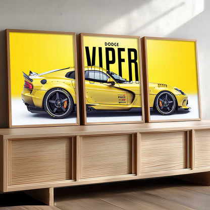 Big Dodge Viper Cars Wall Art Paintings for Living Room Bedroom