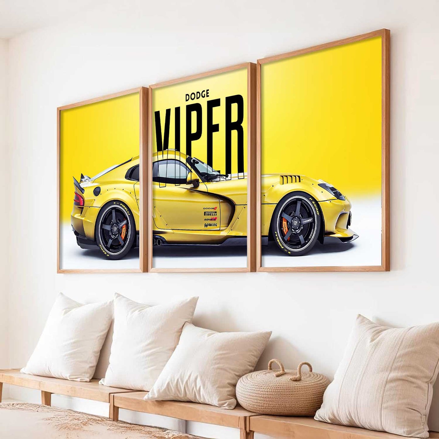 Big Dodge Viper Cars Wall Art Paintings for Living Room Bedroom