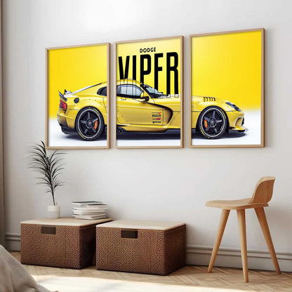 Big Dodge Viper Cars Wall Art Paintings for Living Room Bedroom