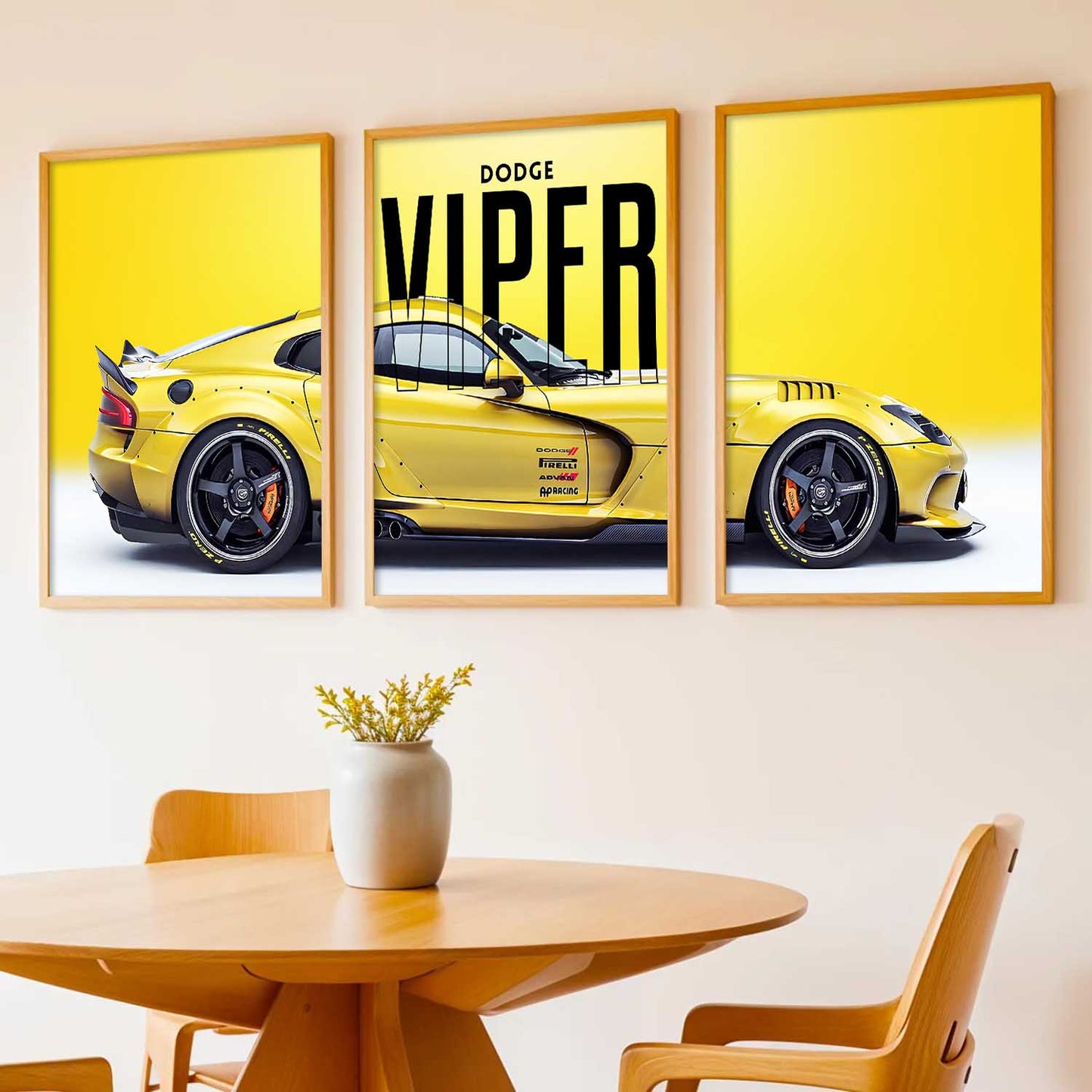 Big Dodge Viper Cars Wall Art Paintings for Living Room Bedroom