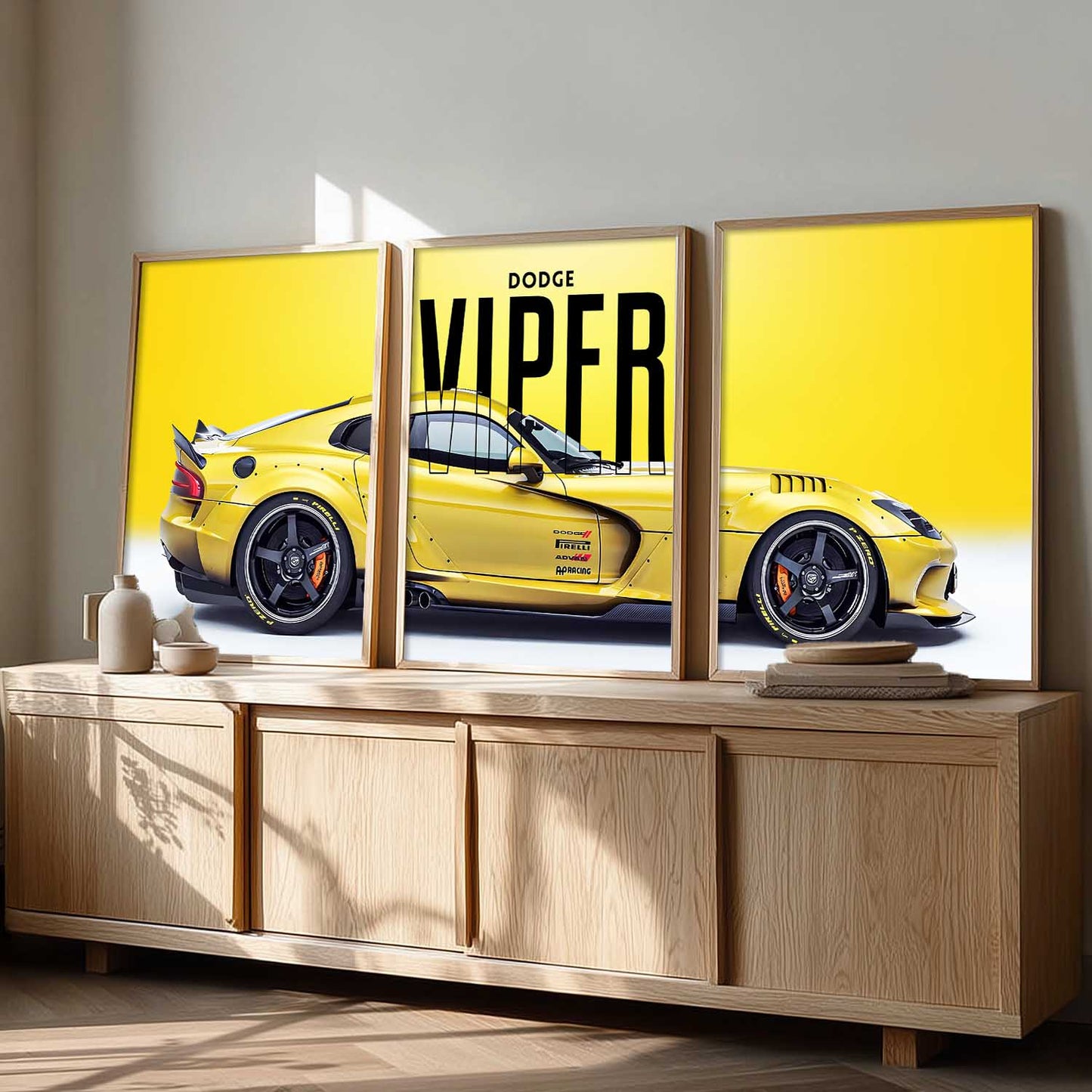 Big Dodge Viper Cars Wall Art Paintings for Living Room Bedroom