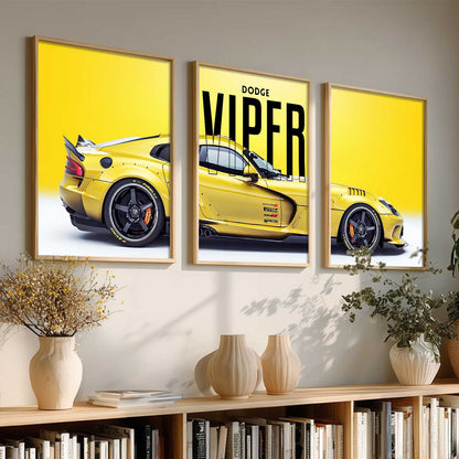 Big Dodge Viper Cars Wall Art Paintings for Living Room Bedroom