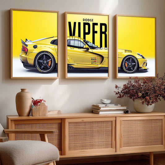 Big Dodge Viper Cars Wall Art Paintings for Living Room Bedroom